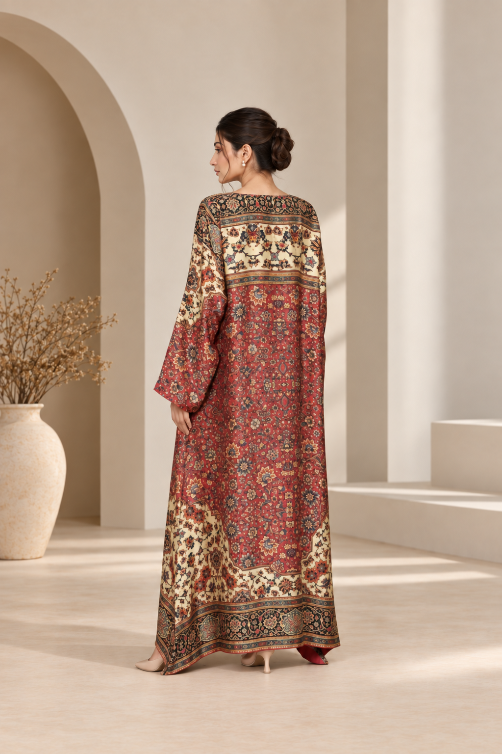 Naqsh Silk Kaftan– Unstitched 2 Piece