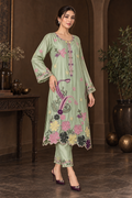 PISTACHIO BLOOM UNSTITCHED 2-PIECE EMBROIDERED SILK SUIT