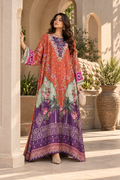 TROPICAL BLOOM UNSTITCHED 2-PIECE PRINTED SILK KAFTAN
