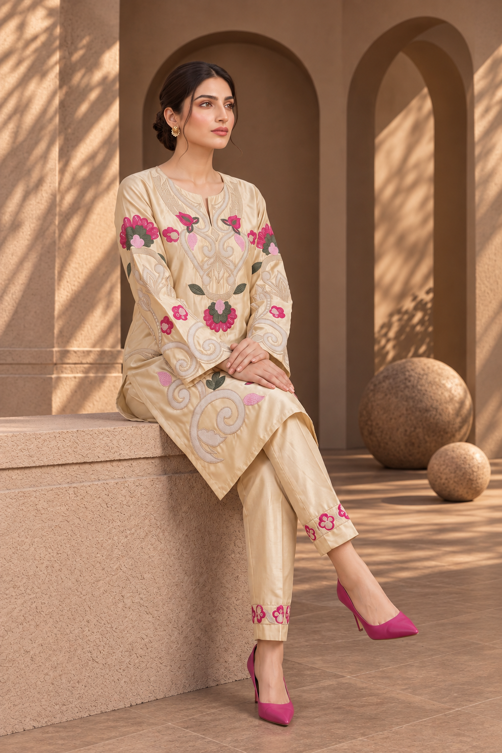 MEHR-E-GUL EMBROIDERED SILK – UNSTITCHED 2 PIECE