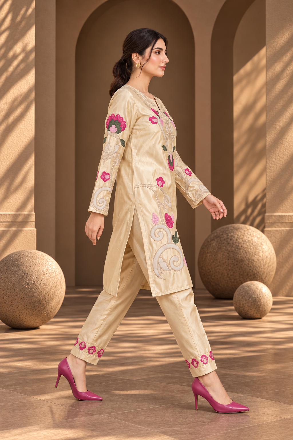 MEHR-E-GUL EMBROIDERED SILK – UNSTITCHED 2 PIECE