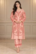 Blush Peach Silk 2-Piece Unstitched Suit